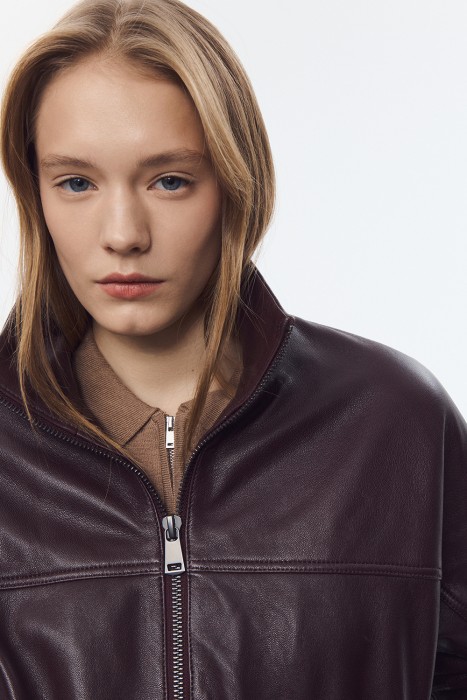 куртка из натуральной кожи из россии вид сбоку