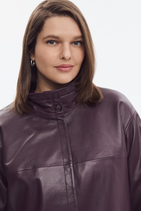 куртка из натуральной кожи из россии вид сбоку