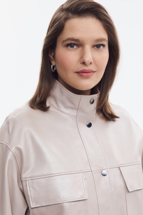 куртка из натуральной кожи из россии вид сбоку