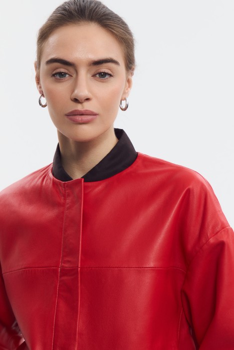 куртка из натуральной кожи из россии вид сбоку