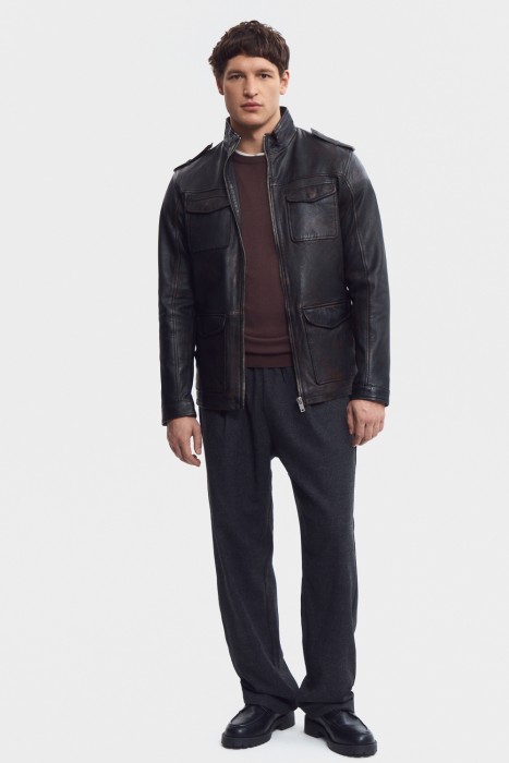 куртка из натуральной кожи 801384003 фотография