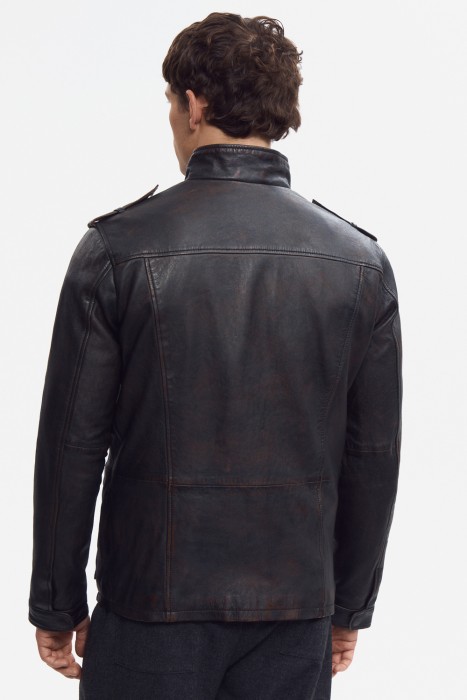 куртка из натуральной кожи по цене 15440 руб вид справа