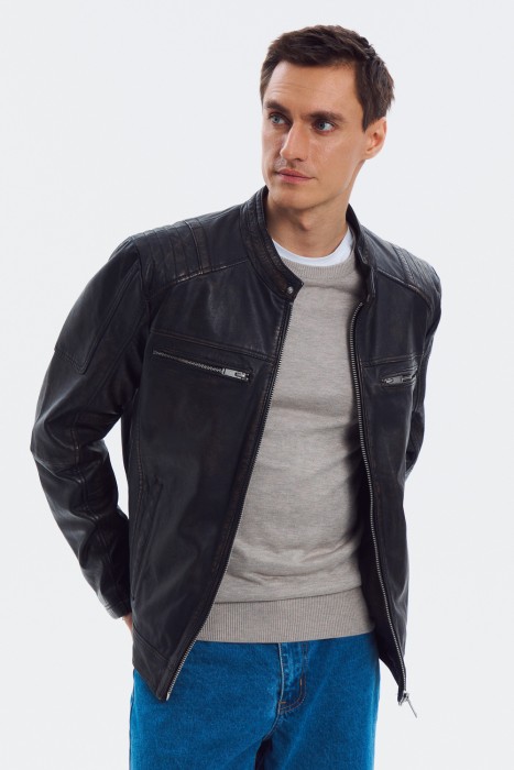 куртка из натуральной кожи 801650003 фотография