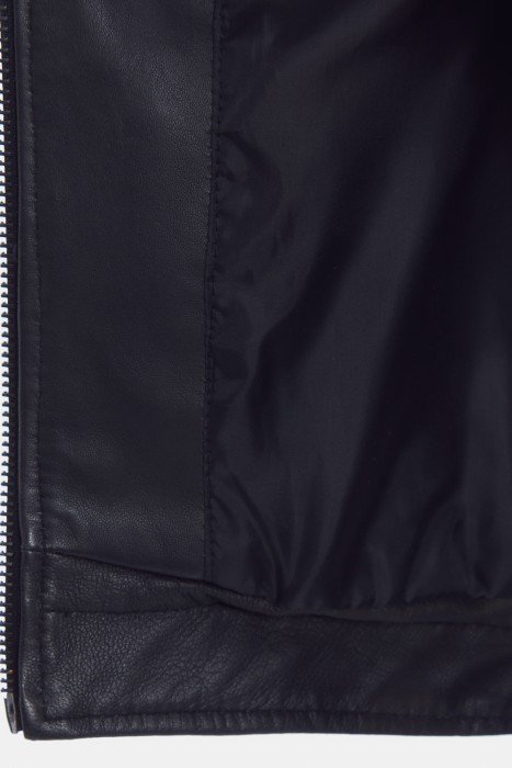 куртка из натуральной кожи из россии вид сбоку