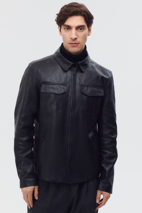 куртка из натуральной кожи по цене 13430 руб вид справа