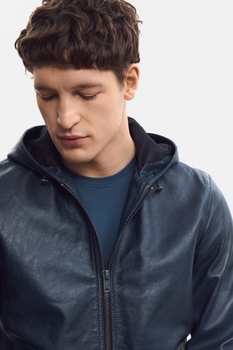 куртка из натуральной кожи из россии вид сбоку