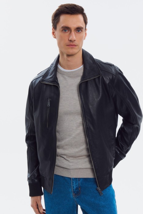 куртка из натуральной кожи 801651003 фотография