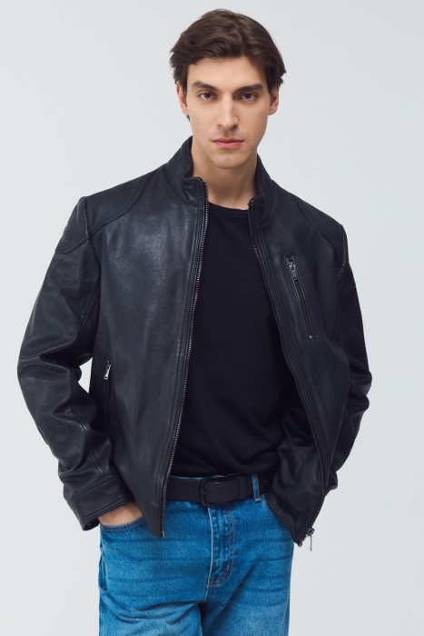 куртка из натуральной кожи 801646003 фотография