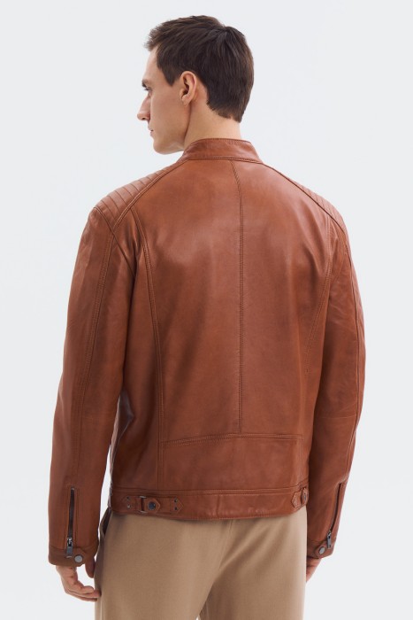 куртка из натуральной кожи из россии вид сбоку