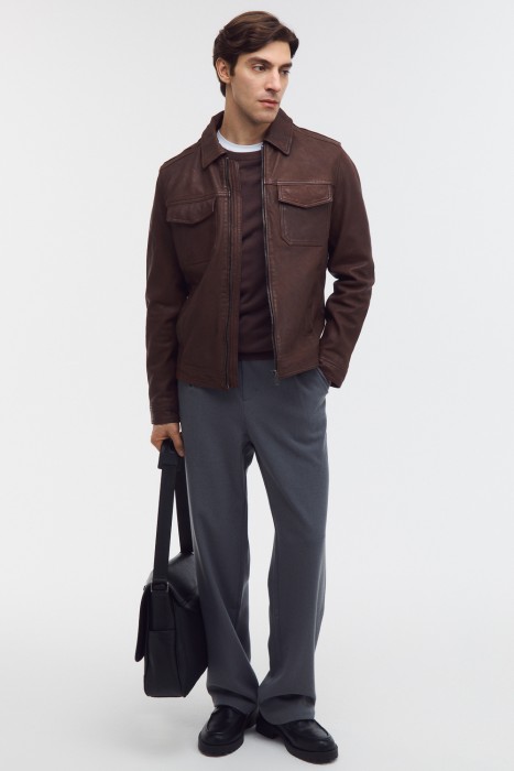 куртка из натуральной кожи 801381003 фотография