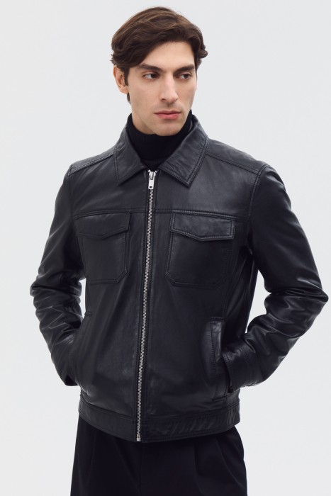 куртка из натуральной кожи 801385003 фотография