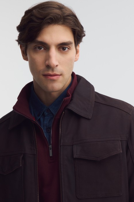 куртка из натуральной кожи из россии вид сбоку