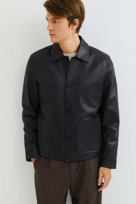 куртка из натуральной кожи по цене 18130 руб вид справа