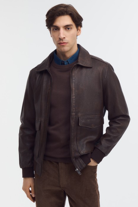 куртка из натуральной кожи 801476003 фотография