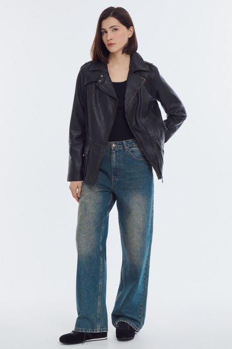 куртка из натуральной кожи 801293003 фотография