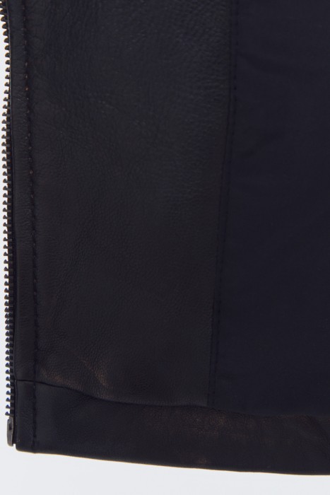 куртка из натуральной кожи из россии вид сбоку