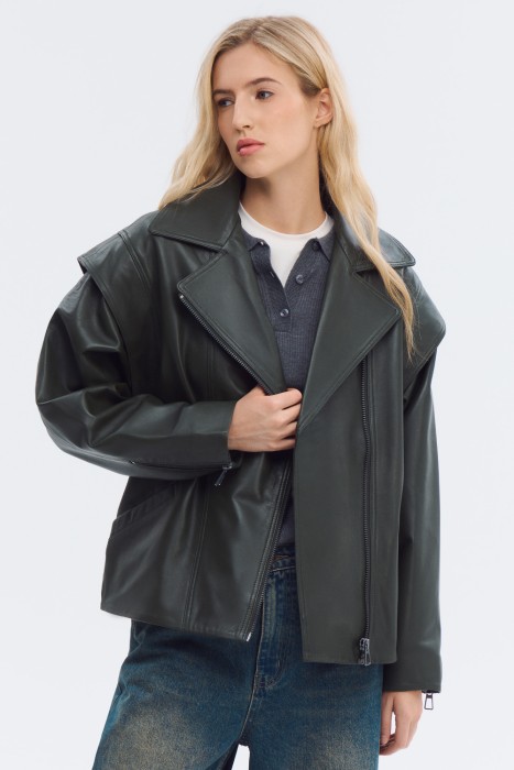 куртка из натуральной кожи по цене 18800 руб вид справа