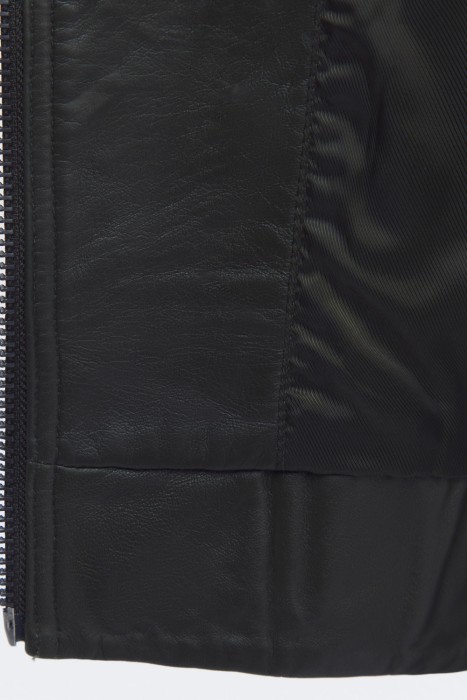 куртка из натуральной кожи из россии вид сбоку