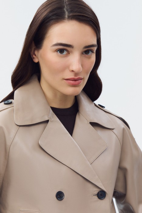 куртка из натуральной кожи из россии вид сбоку