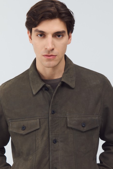 куртка из натуральной кожи из россии вид сбоку