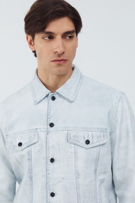 куртка из натуральной кожи из россии вид сбоку