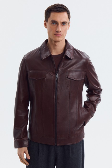 куртка из натуральной кожи 802452003 фотография