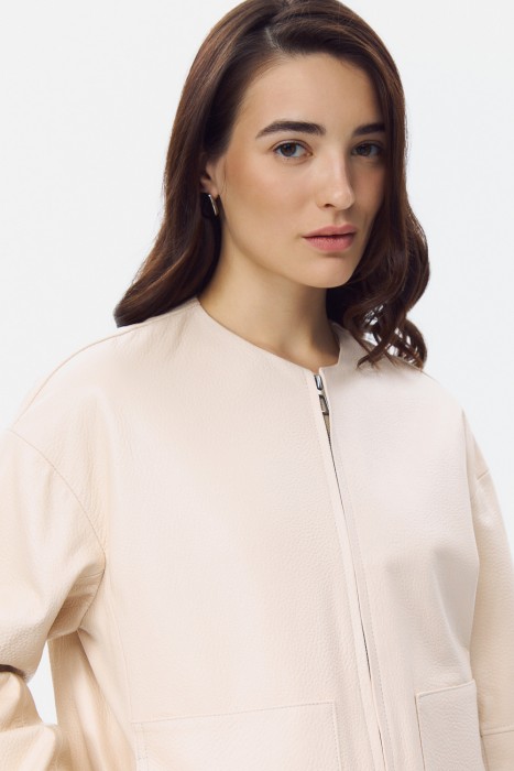 куртка из натуральной кожи из россии вид сбоку