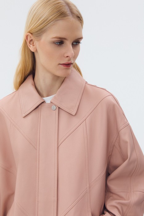 куртка из натуральной кожи из россии вид сбоку