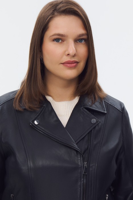 куртка из натуральной кожи из россии вид сбоку