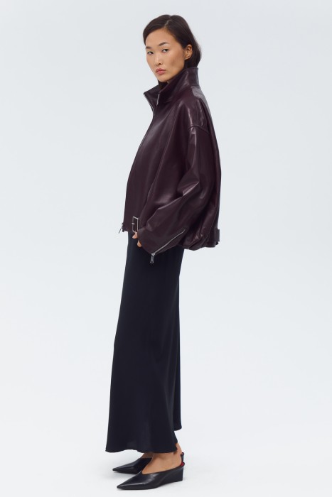 куртка из натуральной кожи из россии вид сбоку