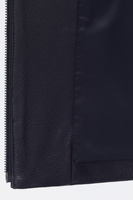 куртка из натуральной кожи из россии вид сбоку