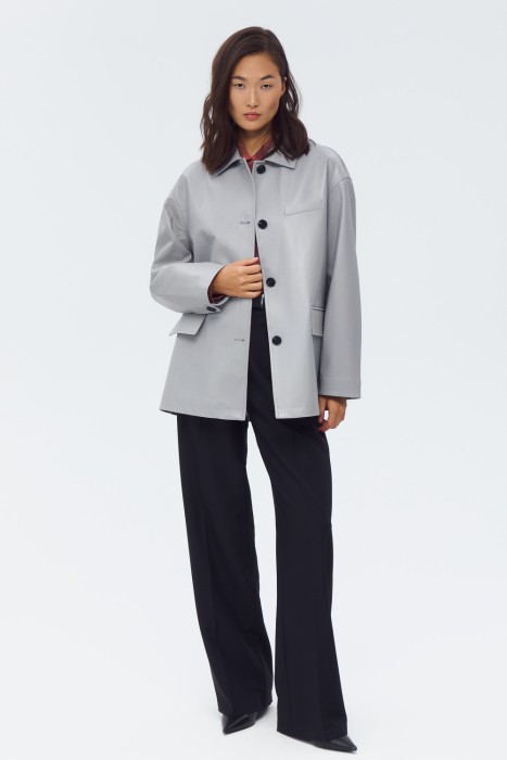 куртка из натуральной кожи из россии вид сбоку