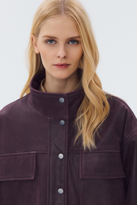 куртка из натуральной кожи из россии вид сбоку