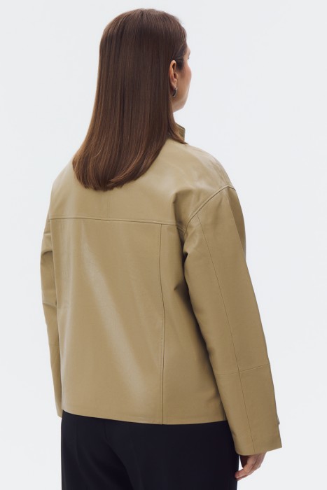 куртка из натуральной кожи из россии вид сбоку