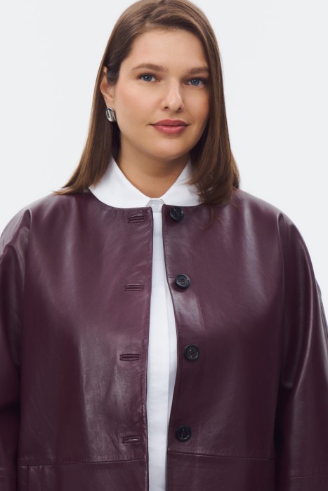 куртка из натуральной кожи из россии вид сбоку