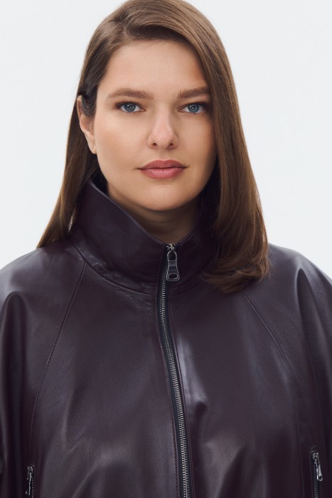 куртка из натуральной кожи из россии вид сбоку