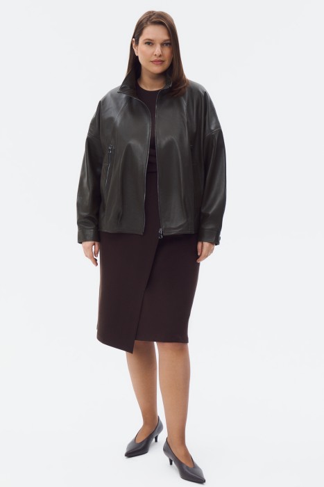 куртка из натуральной кожи из россии вид сбоку