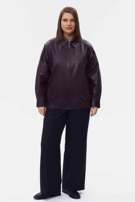 куртка из натуральной кожи из россии вид сбоку