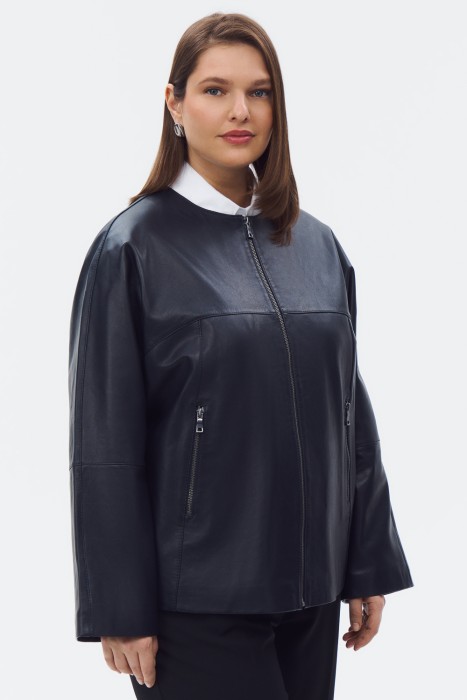 куртка из натуральной кожи из россии вид сбоку