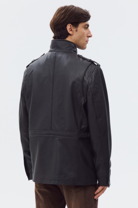 куртка из натуральной кожи по цене 15440 руб вид справа