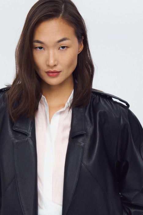 куртка из натуральной кожи из россии вид сбоку