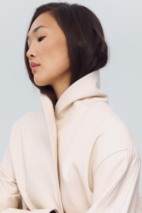 куртка из натуральной кожи из россии вид сбоку