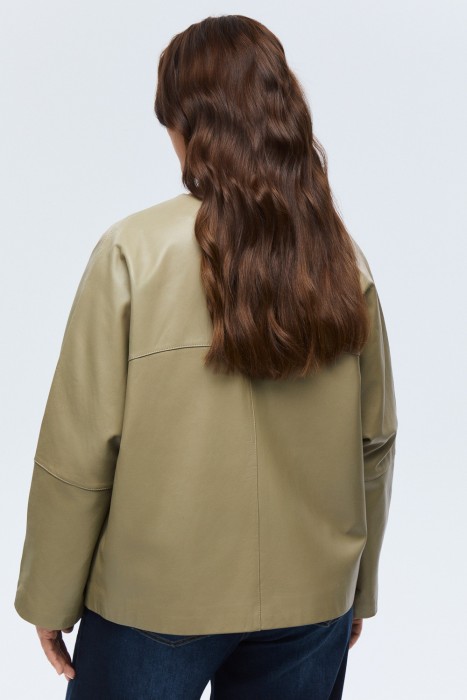 куртка из натуральной кожи из россии вид сбоку