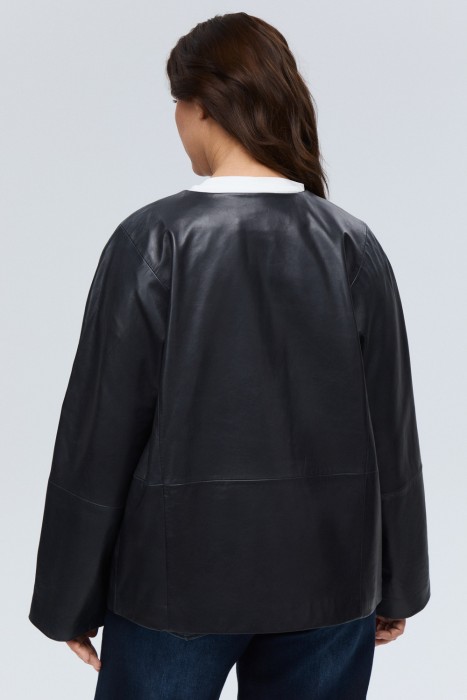 куртка из натуральной кожи из россии вид сбоку