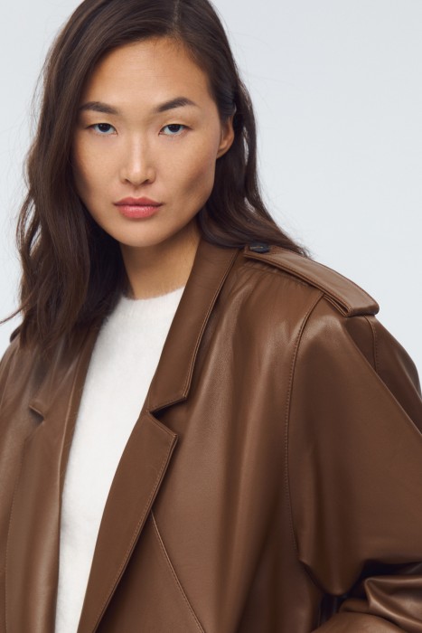 куртка из натуральной кожи из россии вид сбоку