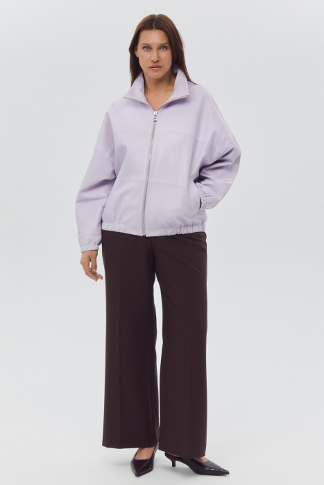 куртка из натуральной кожи от бренда снежная королева вид слева