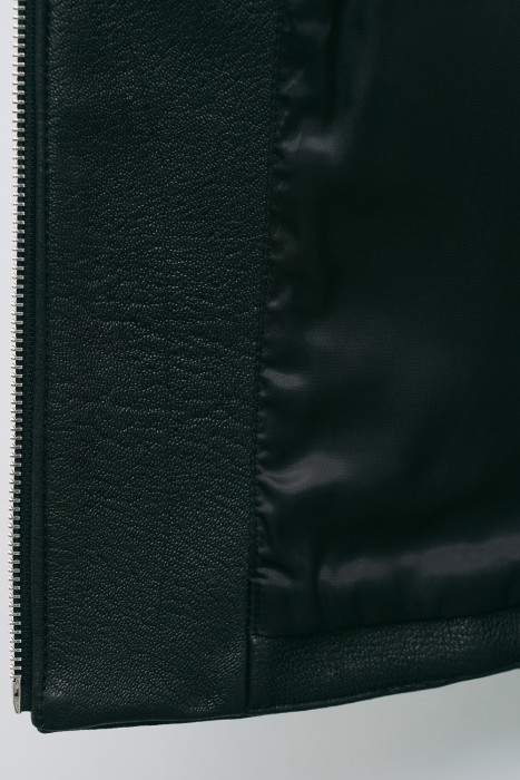 куртка из натуральной кожи от бренда снежная королева вид слева