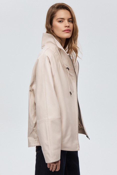 куртка из натуральной кожи из россии вид сбоку