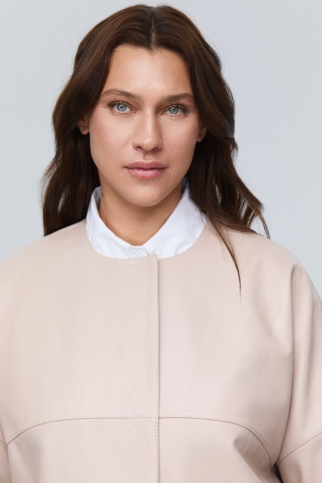 куртка из натуральной кожи из россии вид сбоку