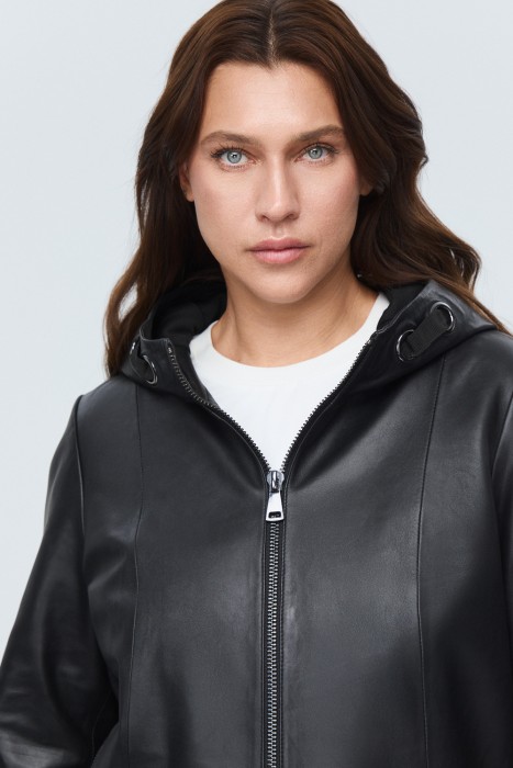 куртка из натуральной кожи из россии вид сбоку